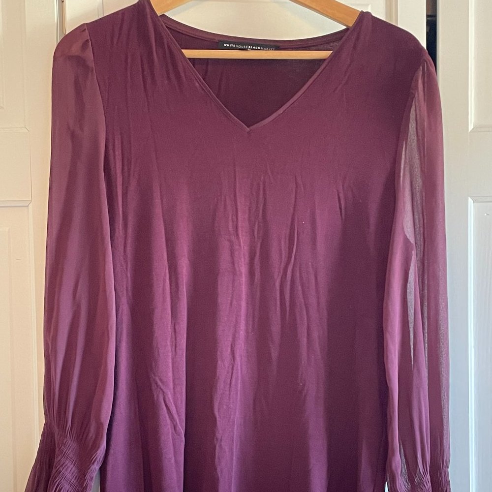 White House Black Market Plum Blouse